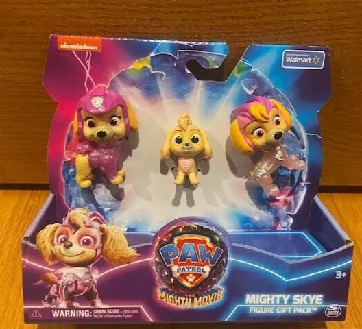 2023 Paw Patrol Mighty Movie Mighty Skye 3 Generations 3 Pack Set Exclusive  Baby