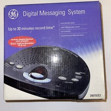 GE Digital Messaging Answering Machine System 29875GE2 Voice Time/Day Stamp