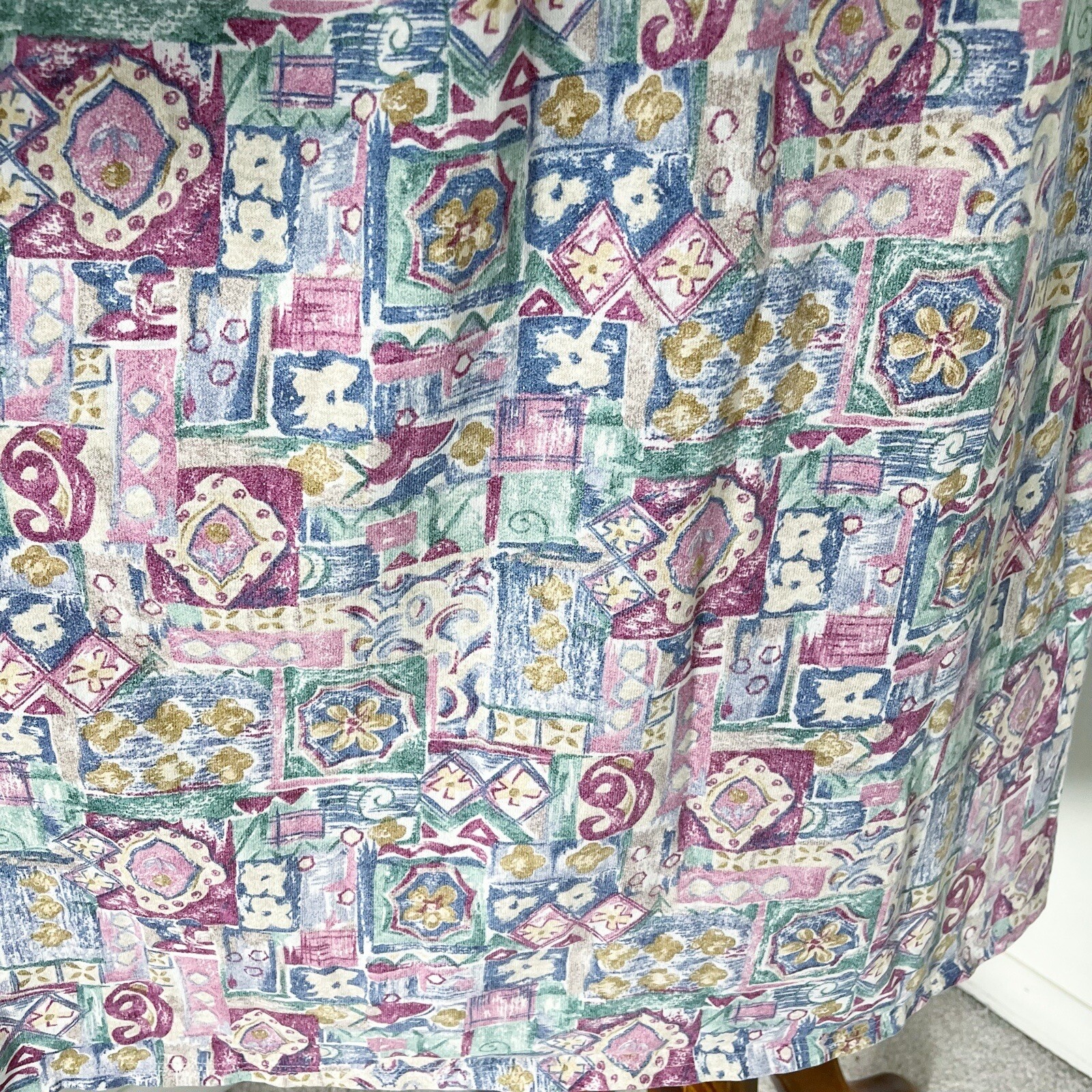 Vintage 80s 90s Printed Pattern Patchwork Style F… - image 15