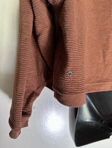 Lululemon Peaceful Moments Pullover Ancient Copper XS/S Turtleneck Crop Ribbed - Picture 2 of 6