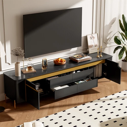TV Stand Entertainment Center TV Media Console with 4 Drawers for TVs up to 80'' - Picture 5 of 48