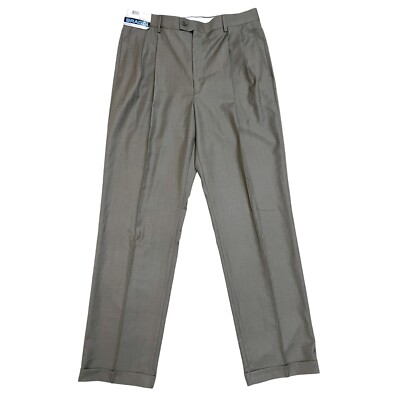 Louis Raphael Pants Braggi By Louis Raphael Big Tall 34x34 Pleated Front Cuffed twill Pants ...