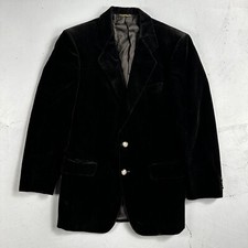 VTG Mens Suit 40 Jacket Coat 1970s Rockabilly 60s 70s USA Cotton Velour Horses