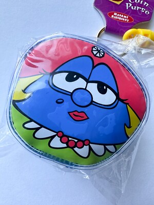 VeggieTales Madame Blueberry Coin Purse Toy Clip On Zip Pouch Big