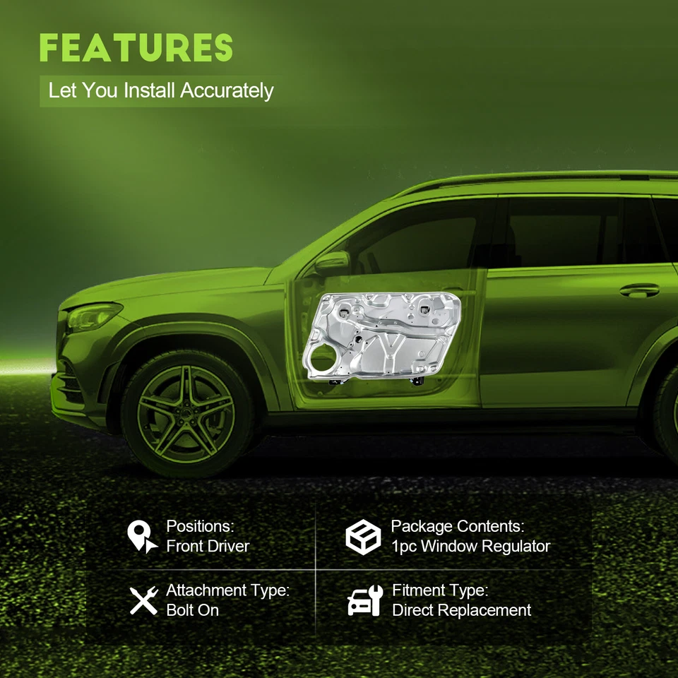 Regulador de ventana delantero izquierdo sin motor para Volkswagen Passat 1998-2005 Foto 2 de 4