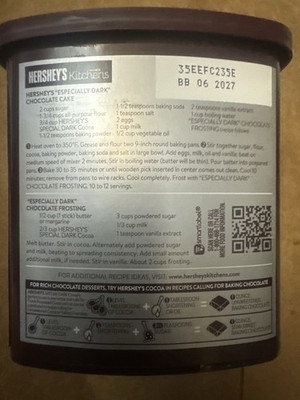 Hersheys Special Dark Cocoa Powder With Protein  10 8 Oz Tubs