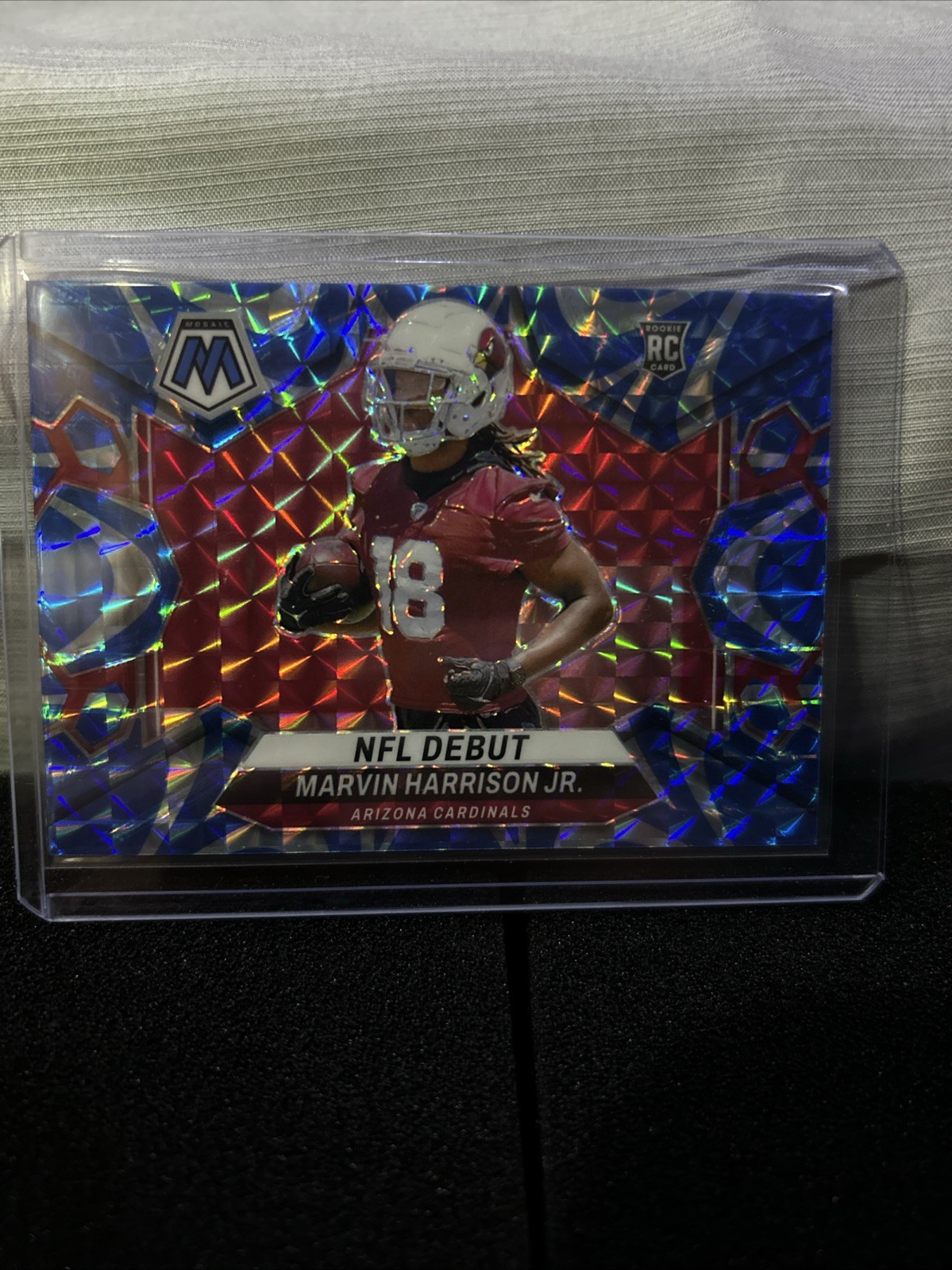2024 Mosaic - NFL Debut Marvin Harrison Jr. Reactive Blue Mosaic Prizm (RC)