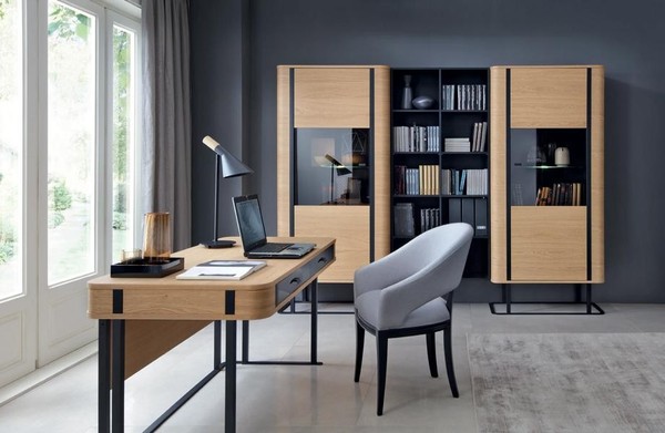 Komplett BüRo Arbeitszimmer Set Schreibtisch Aktenschrank Einrichtung-image