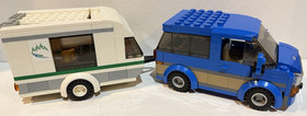 Lego City #60117 Van & Caravan 2016  2 mini figs and instruction manuals