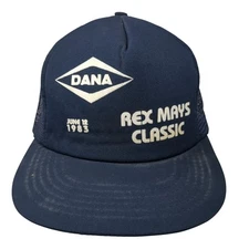 Rex Mays Classic Snapback Mesh Back Trucker Hat Blue One Size Outdoor