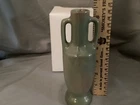 Vintage Prairie Green Double Handle Small Frankoma 6 1/2” Bud Vase 20 on bottom