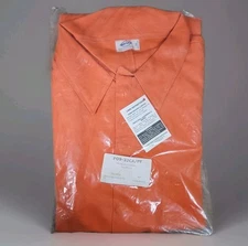 Vtg Revco 2XL Flame Resistant FR Coverall 9oz Welding Bright Orange USA Made NOS