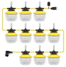 Industrial Construction String Lights Hanging Work Light Linkable 5000K