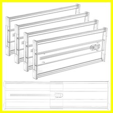 6" Tall Upgrade Drawer Dividers, 12.8"-22.3" Expandable, 4 Pack Deep Drawer...