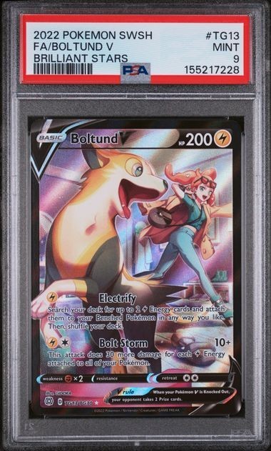 Boltund V #TG13 Pokemon Brilliant Stars PSA 9 Sword and Shield Full Art