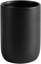 Bathroom Ceramic Toothbrush Cup, Matte Black Toothbrush Cup Holder, Bathroom Sto