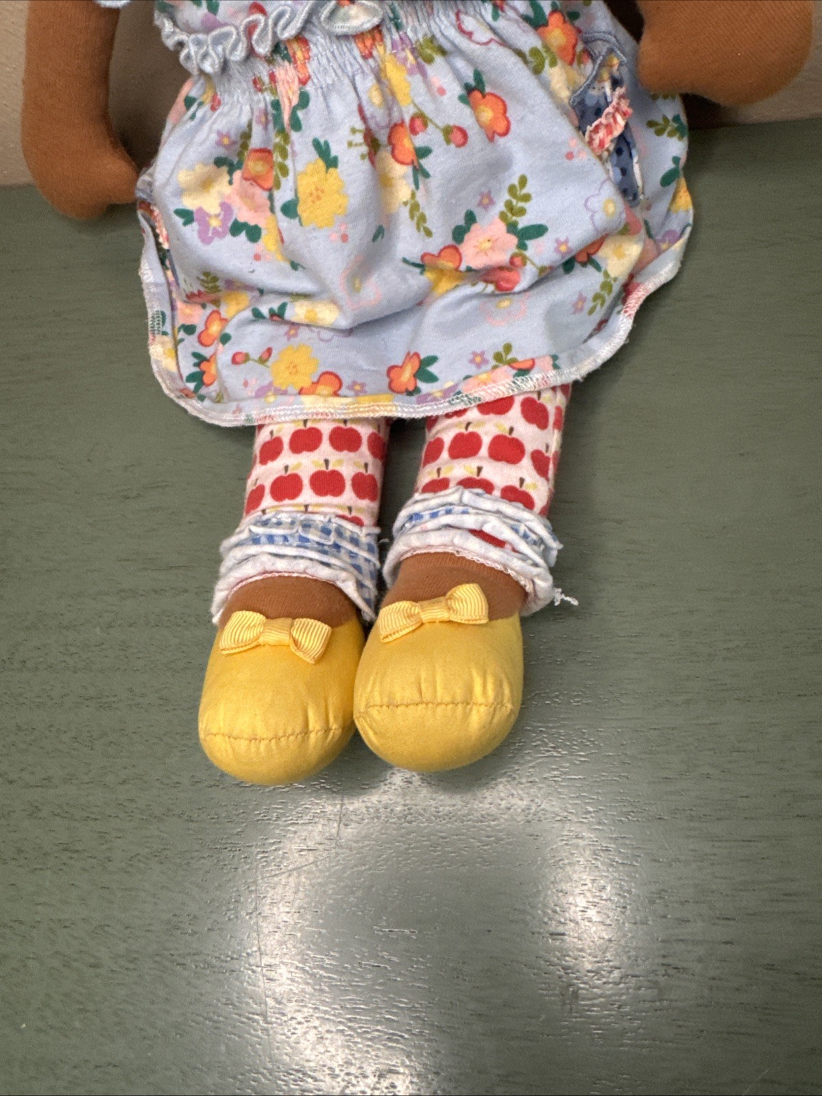 Matilda Jane Olivia Girl Plush Doll 18" W/ Dress Scrappies Brown Skin Floral