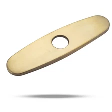 Kitchen Faucet Deck Plate Cover Escutcheon for 1 or 3 Hole Sinks - Brushed Gold