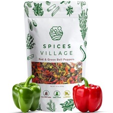 Dried Bell Pepper Flakes, Dehydrated Bell Peppers Mix, Dried Bell Pepper Flak...