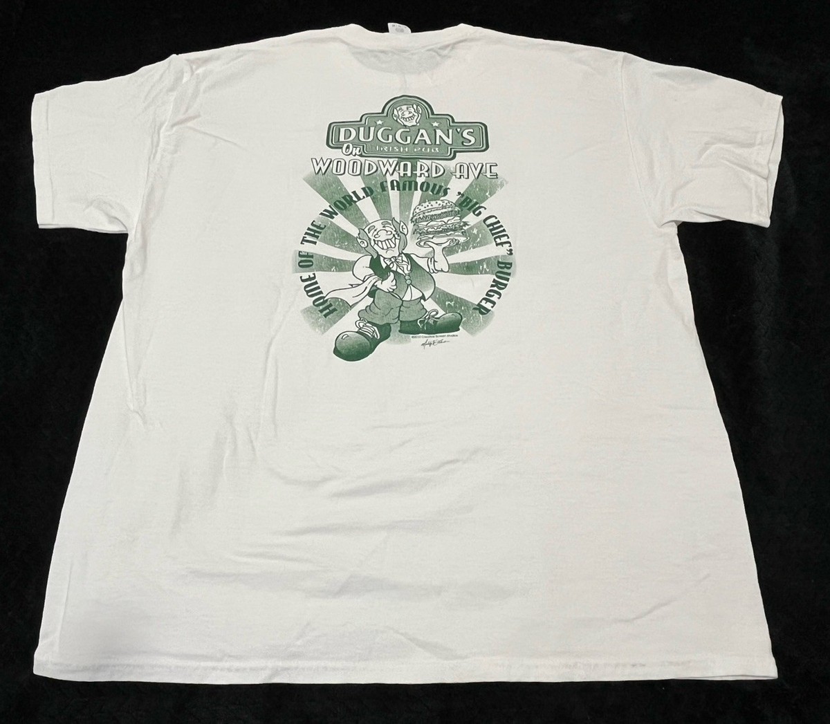 Vtg Duggan's Irish Pub Woodward Avenue Hot Rods T-Shirt Size XL  White View 4