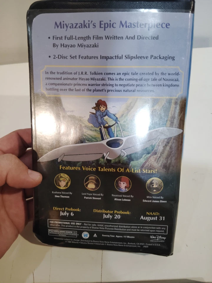 Nausicaa of the Valley of the Wind Studio Ghibli VHS Screener Demo English Rare - Imagen 3 de 4