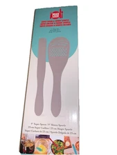 Mad Hungry Spurtle Silicone Set 2-Piece Kitchen Super Spoon & Skinny Spurtle B14