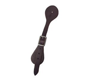 Dark Brown Leather Spur Strap Single Replacement Genuine Leather