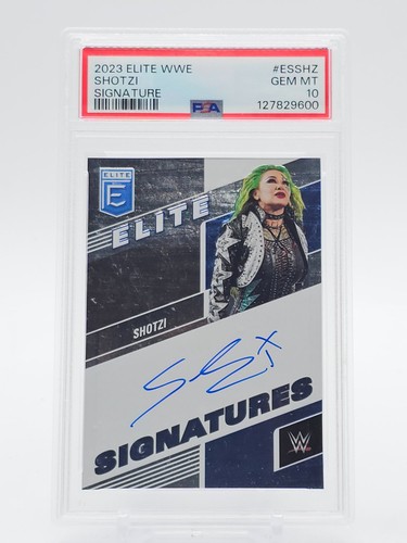 SHOTZI 2023 DONRUSS ELITE WWE WRESTLING SIGNATURES AUTO #ES-SHZ PSA 10 Q7421