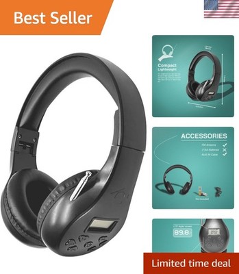 Wireless FM Radio Headphones with Sound Isolation - Perfect for Daily Adventures