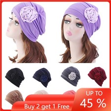 Muslim Women Hair Loss Hat Chemo Cap Hijab Turban Head Wrap Cover Elastic Beanie