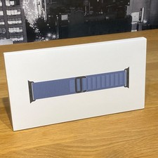Image of Apple Watch Strap 49mm Light Blue Alpine Loop Black Titanium Finish M Medium