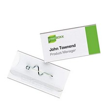 Image of Durable Name Badges with Pin 30 x 60 mm Ref 8006 (Pack of 100) 30 x 60 mm Shaft 