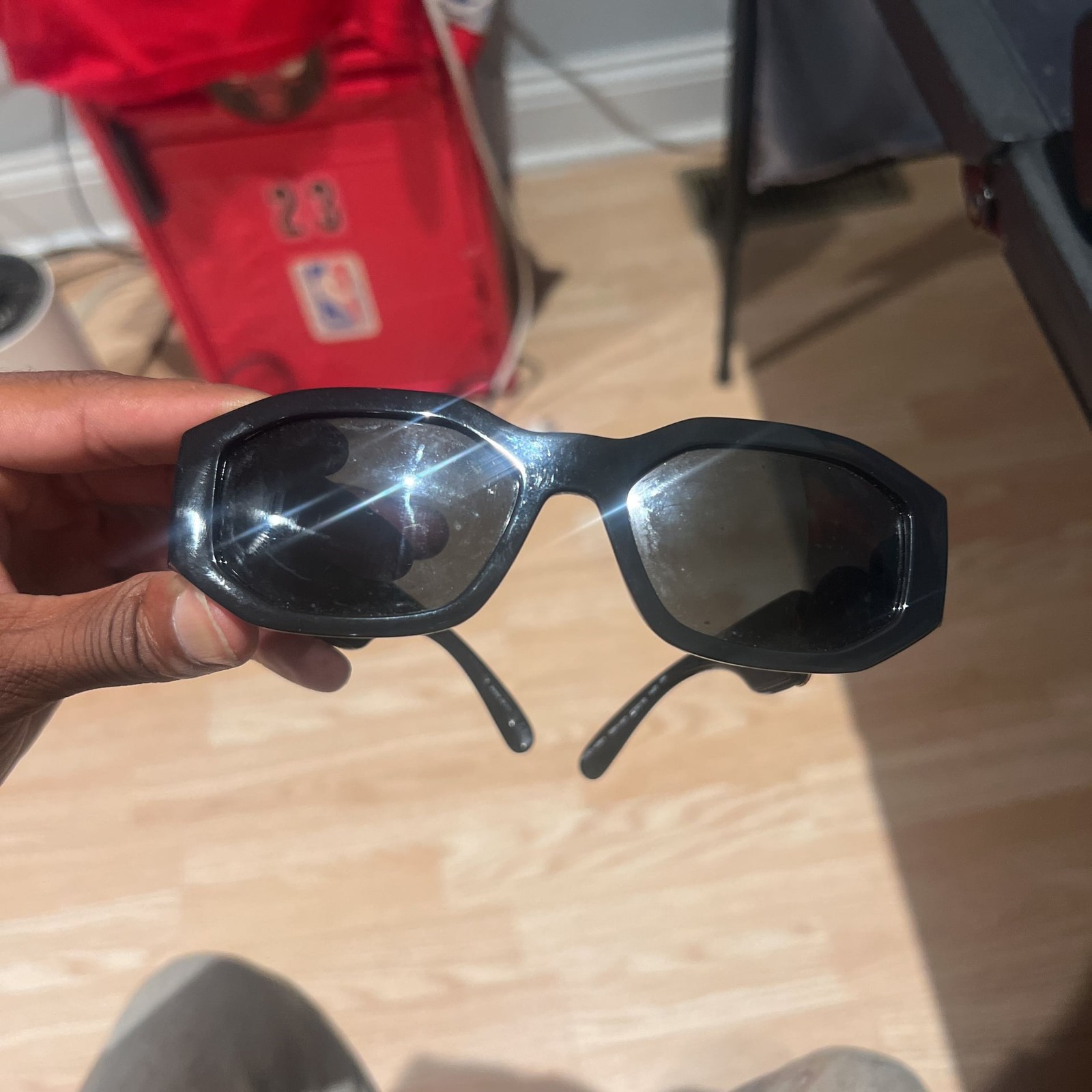 Versace Medusa Biggie Rectangular Sunglasses - image 6