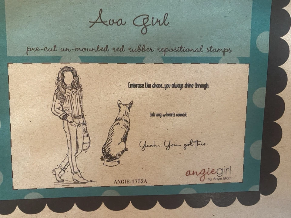 New Ava Girl & Dog Rubber Stamp by Unity Stamp Company Rare - Image 4 of 4