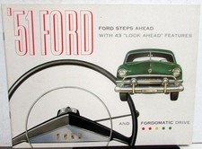 1951 Ford Steps Ahead With 43 Features Sales Brochure Fordomatic Drive