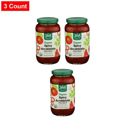365 By WFM, Organic Arrabbiata Pasta Sauce, 25 Ounce - 3 Count