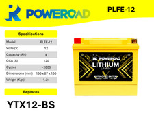 Lithium Motorcycle Battery 12V 4Ah - YTX12-BS