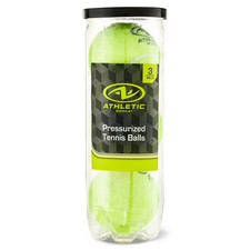 ATHLETIC WORKS PRESSURIZED ALL COURT TENNIS BALLS 3 PACK DISTRESSED PKG