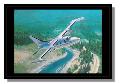 Mitsibushi MU-2K hebt von rauer Landebahn gerahmtes Bild Ferris kostenloser Versand UK