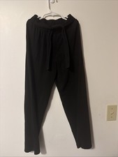 Girls ZARA brand Black Soft Pants With Tie And Pockets