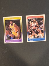 1988 Fleer Magic Johnson & Charles Barkley Lot 2 Cards NBA HOF Lakers 76ers NM