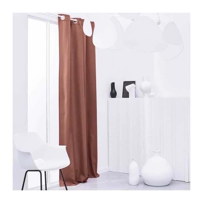 Rideau isolant haut de gamme TODAY Essential uni terracotta 140x240