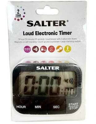 SALTER 355 BKXR lauter digitaler Küchentimer LCD magnetisch extra laut schwarz neu