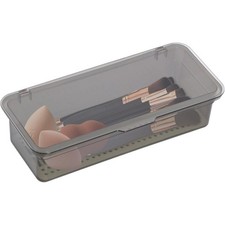 Clear Stackable Storage Drawers,Plastic Organizers Bins with Lid for Makeup