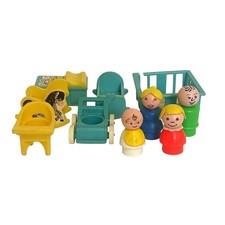 Vintage 1970s Fisher-Price Little People Play Family Nursery Set 761 Complete