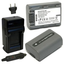 Replacement for Sony DCR-HC44 Battery 2-Pack, 900mAh and Charger