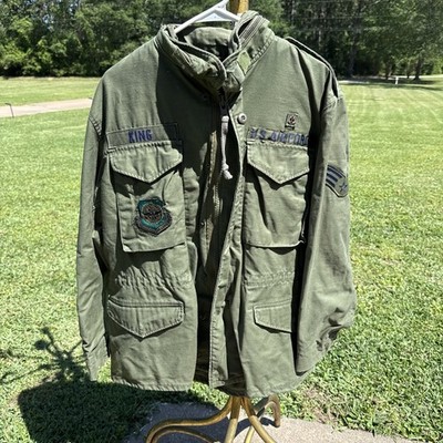 Vintage Alpha Industries Coat Mens M Green M65 Field U.S. Air Force Airlift 70s