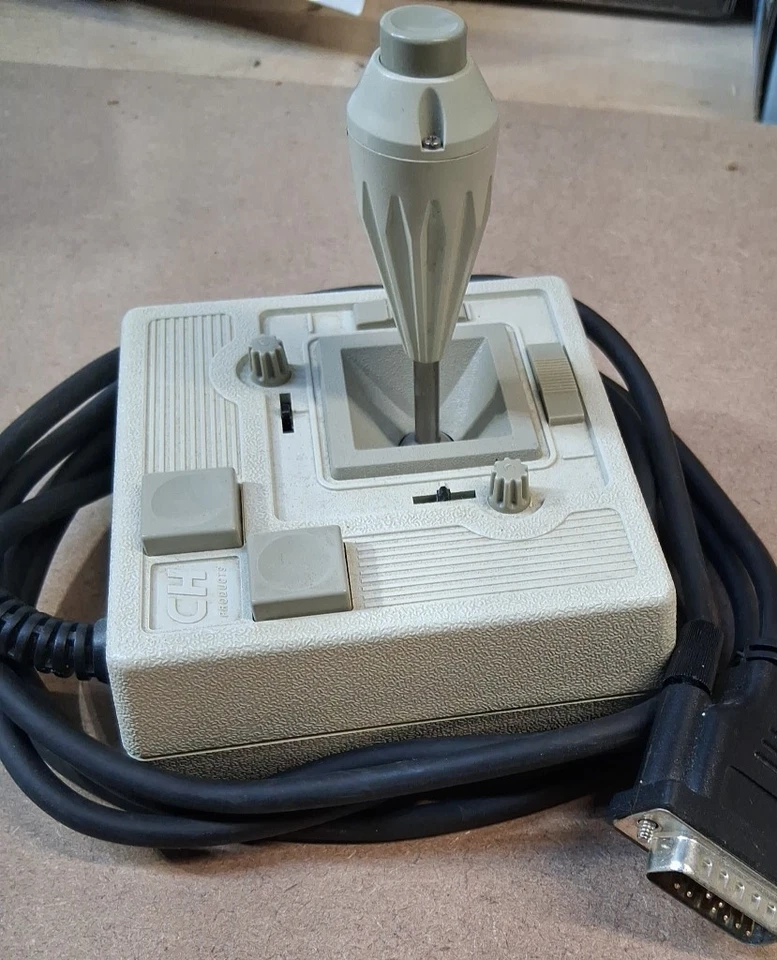 Vintage CH Products Mach III 3 Joystick for IBM PCjr - 8-Pin DIN - Untested - Image 2 of 4