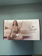 Momcozy M5 Wearable Breast Pump Digital Display Two Pumps Carrying Case White