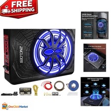 Under Seat 10 1200W Car Subwoofer with Built-...